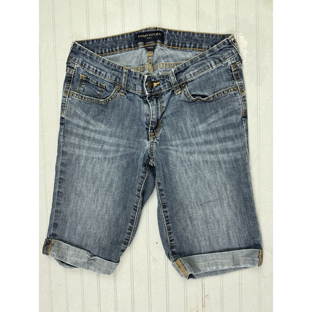 Banana Republic Size 26 2 Womens Knee Length Shorts Stretch Low Rise Med Rise